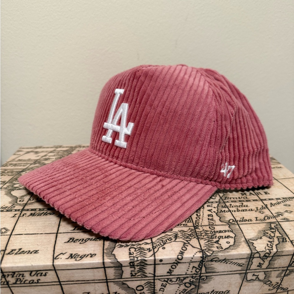 Unisex ‘47 x Rowing Blazers LA Dodgers Pink Corduroy snap back hat